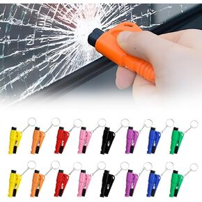 Carfib Car Window Breaker Tool Keychain Ceybelt Cutter أدوات هروب في حالات الطوارئ مع صافرة قاطع حزام المقعد الزجاجية