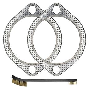 Strongthium 3.5 Inch 89mm Exhaust Gasket 3.5" 2 Bolt for Muffler Flange Manifold High Temperature Graphite w/Fire Ring 2 Pcs