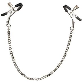 Nipple Chains Clips with Necklace Adjustable Metal Clips Weight Pendent Body Chain Pressure Clamps Non Piercing Nipple Ring Body Jewelry