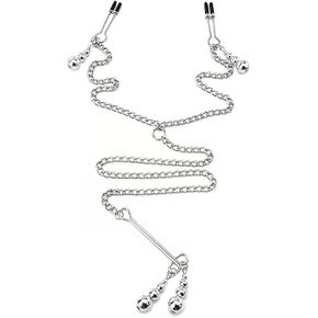 Nipple Non Piercing Jewelry Adjustable Nipple Chains Body Chain with Necklace for Women Metal Weight Pendent Pressure Clamps Fake Body Piercing Jewelry