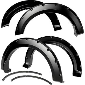 Tyger Auto Fender Flares متوافق مع 2021-2024 Ford F-150 ، نمط ناعم محموم من الترباس 4pc | TG-FF8F5018