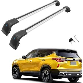 Motorfansclub Cross Bars رف سقف ملاءمة لـ Kia Seltos KX3 2019 2020 2021 2022 2023 أمتعة أمتعة أمتعة أمتعة أمتعة (2 PCS)