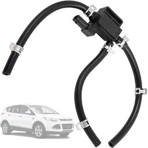 Turbocharger Boost Solenoid Valve with Pipe CJ5Z-9K378-B CJ5Z-9K378-A 667-111, Turbo Charger Boost Valve Compatible with 2013-2016 Ford Escape Fusion Fiesta Transit Connect Van 1.6L Turbo
