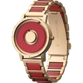 EUTOUR Magnetic Watches for Women 3ATM 36MM Resin Dial Quartz Magnet Watch with Ball Bearings Stainless Steel Watch Band Cool Gifts Idea for Women Unique Wrist Analog Watch Red Gold