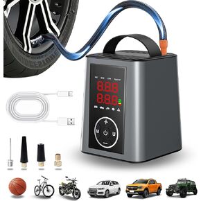 Amooca Tyre Velapator Smart Fast Auto Tyre تضخم 150 PSI 20000mAh مضخة هواء اللاسلكي مع ضوء الطوارئ لركوب الدراجات النارية في الهواء الطلق سيارات الدفع الرباعي في الهواء الطلق