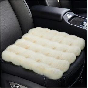 2PCS Car Seat Cushions for Driving,Soft & Comfortable Car Seat Cushion for Protecting Car Seats,Anti-Slip Fluffy Car Seat Covers Winter Car Accessories with Fixed Chuck