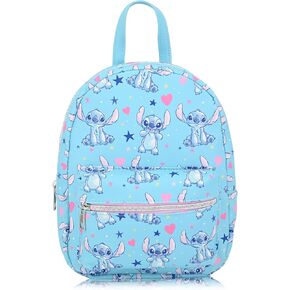 Disney Lilo and Stitch Backpack for Women, Men, Boys, Girls, Unisex | Cute PU Leather 10" Stitch Mini Backpack Purse Shoulder Purse | Stitch Bag and Stitch Accessories