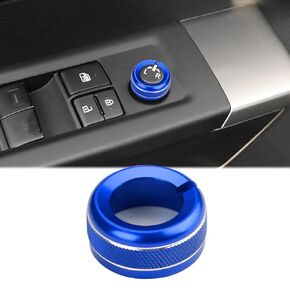 Auovo Rearview Mirrors Knob Ring Compatible with Toyota Tundra Accessories 2022 2023 2024 2025 Sequoia Mirror Control Switch Knob Cover Interior Trim (1 Piece, Red)