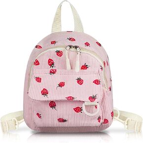 Mini Backpack Purse, Corduroy Girls Backpack Small Backpack for Women, Casual Daypack Backpacks Cute Backpacks (pink)