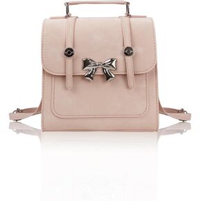 Mini Backpack - Small PU Leather Backpack for Women & Girls (Black)