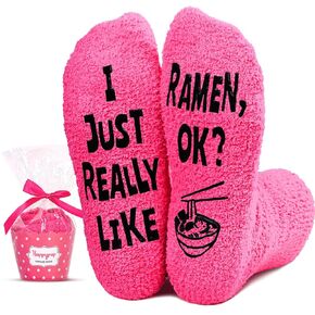 HAPPYPOP Gifts for Mom Aunt Grandma, Ramen Gifts for Women, Ramen Socks Ramen Noodle Socks