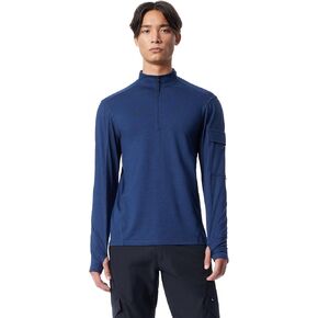 الأداء السماوي للرجال الأكمام الطويلة 1/4 Zip Pullover Top Standard