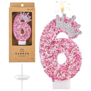 PHD CAKE Number 4 Pink Birthday Candles, Cake Number Candles Number Candles, Party Celebration