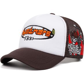 UMiCHOi Embroidery Trucker Hat Cute Dad Hat Mesh Skeleton Baseball Caps for Men Women Youth in Kuwait