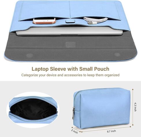 حقيبة كمبيوتر محمول MOSISO مقاس 13 بوصة متوافقة مع MacBook Air 13.6 2024-2022 M3 A3113 M2 A2681/Air 13 2022-2018 M1/Pro 13 2024-2016 M2 M1، حقيبة حمل بغطاء من جلد البولي يوريثان مع حامل وحقيبة صغيرة، بيج in Kuwait