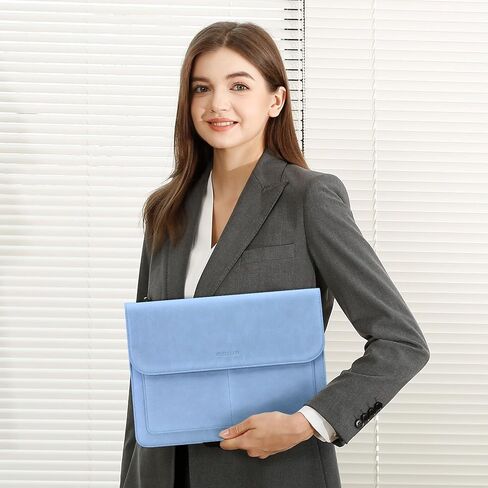 حقيبة كمبيوتر محمول MOSISO مقاس 13 بوصة متوافقة مع MacBook Air 13.6 2024-2022 M3 A3113 M2 A2681/Air 13 2022-2018 M1/Pro 13 2024-2016 M2 M1، حقيبة حمل بغطاء من جلد البولي يوريثان مع حامل وحقيبة صغيرة، بيج in Kuwait