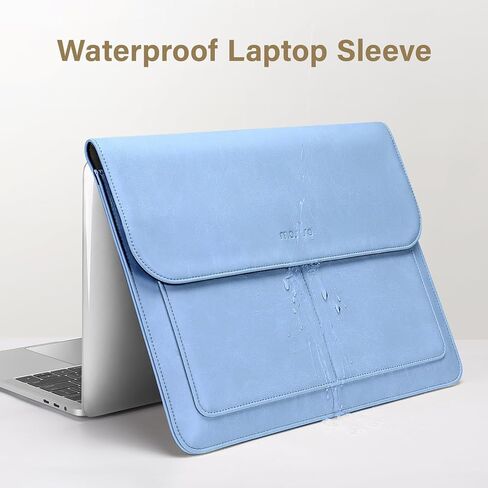 حقيبة كمبيوتر محمول MOSISO مقاس 13 بوصة متوافقة مع MacBook Air 13.6 2024-2022 M3 A3113 M2 A2681/Air 13 2022-2018 M1/Pro 13 2024-2016 M2 M1، حقيبة حمل بغطاء من جلد البولي يوريثان مع حامل وحقيبة صغيرة، بيج in Kuwait