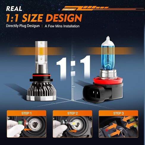 Compatible For Toyota Highlander 2014-2019 9005 H11 High/Low Beam H11 Fog Light Bulbs Pulg And Play IP68 Pack of 6 in Saudi Arabia