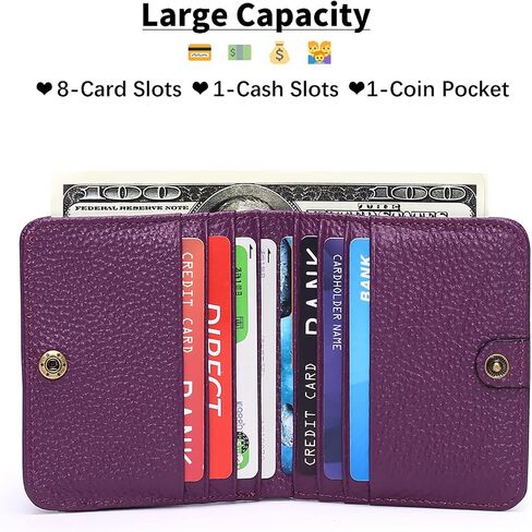 SENDEFN Small Wallet for Women with Coin Pouch Leather RFID Blocking Bifold Credit Card Holder Mini Wallet for Ladies Teen Girls Travel in Saudi Arabia
