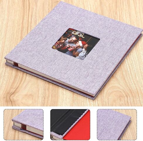 Sieral 4 Pcs Large Photo Album 10.6 x 11" Self Adhesive Scrapbook Album for 4x6 5x7 8x10 Pictures 40 Pages DIY Linen Cover Memory Album Photo Book for Family Travel Wedding Gifts in Saudi Arabia