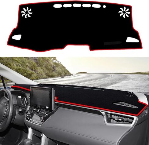 for Toyota Corolla Accessories 2019 2020 2021 2022 2023 2024 2025 Dash Cover Dashboard Cover Mat Custom Fit Center Console Cover Hatch Sedan Sunshield Protector Pad(Red Edge in Saudi Arabia