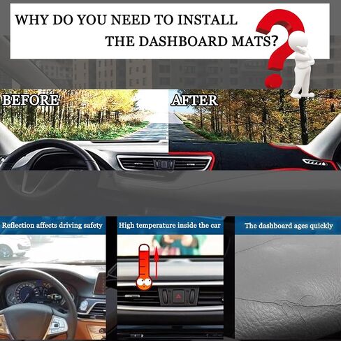 for Toyota Corolla Accessories 2019 2020 2021 2022 2023 2024 2025 Dash Cover Dashboard Cover Mat Custom Fit Center Console Cover Hatch Sedan Sunshield Protector Pad(Red Edge in Saudi Arabia