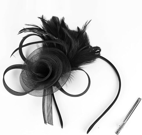 Tulle Flower Fascinators Hats for Women 2025 Derby Outfits for Women Tea Party Derby Hats in Saudi Arabia