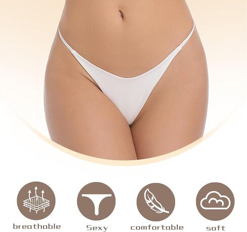 ثونغات القطن النسائي في فيساي 4 عبوات-100 ٪ من القطن G-string ملابس داخلية سلسة لا عرض in Kuwait