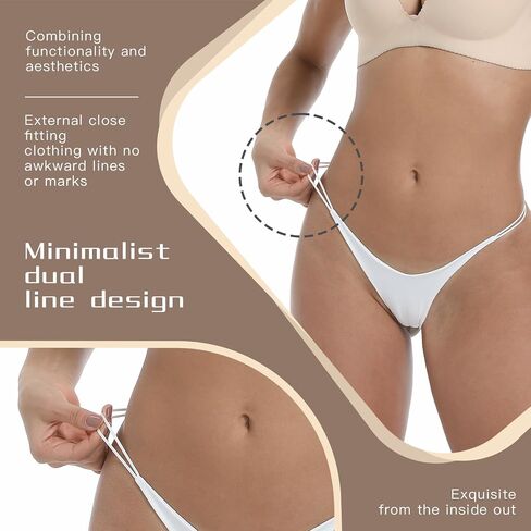 ثونغات القطن النسائي في فيساي 4 عبوات-100 ٪ من القطن G-string ملابس داخلية سلسة لا عرض in Kuwait