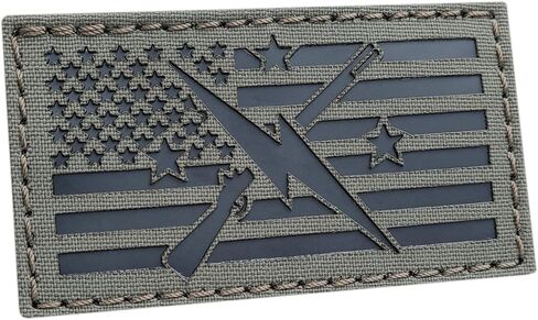 The Minuteman American Flag IR Coyote Morale Tactical Patch [Ranger Green,Lasercut] in Saudi Arabia