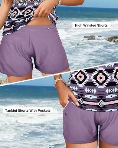 Century Star Tankini Swimsuits for Women 2025 Two Piece Bathing Suits with Sporty Pockets Tummy Control Modest Swimwear in Saudi Arabia
