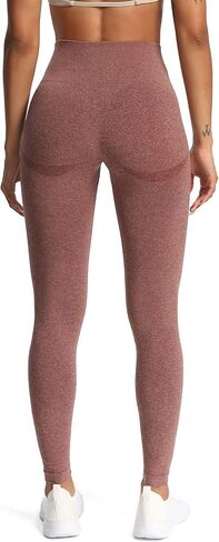 Aoxjox Workout Seamless Leggings for Women Smile Contour High Waisted Athletic Yoga Pants Tights 26" in Saudi Arabia