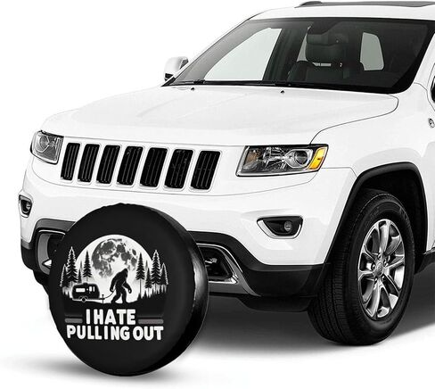 I Hate Pulling Out Bigfoot Decorative Weatherproof Wheel Protector Cover Universal Fit Spare Tire Cover for RV, SUV, and Camper Trailers 16 in in Kuwait