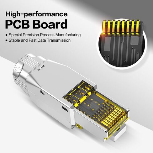 CAT6 RJ45 Connector Tool-free Unshielded CAT6 Connector Toolless for 23 to 26 AWG Network Cable (6PACK) in Kuwait