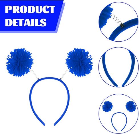 3 Pcs Pom Pom Headbands Head Bopper for Women Party Favor Headbands Costume Accessories for Halloween Mardi Gras in Saudi Arabia