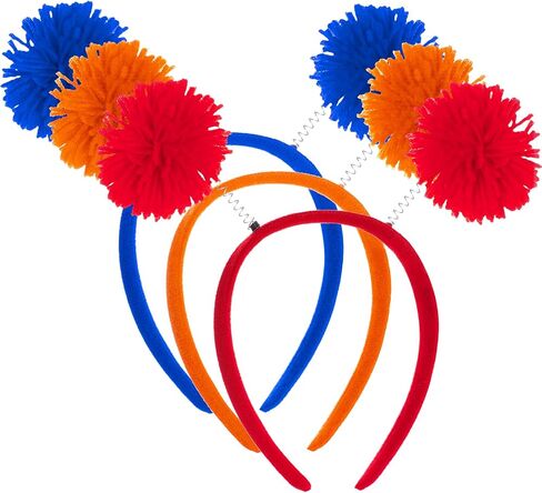 3 Pcs Pom Pom Headbands Head Bopper for Women Party Favor Headbands Costume Accessories for Halloween Mardi Gras in Saudi Arabia