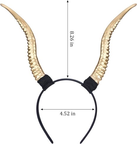 MOSTORY Demon Antelope Horns Headband - Devil Sheep Horns Headpiece for Adult Halloween Cosplay Renaissance Photo Shoot in Saudi Arabia
