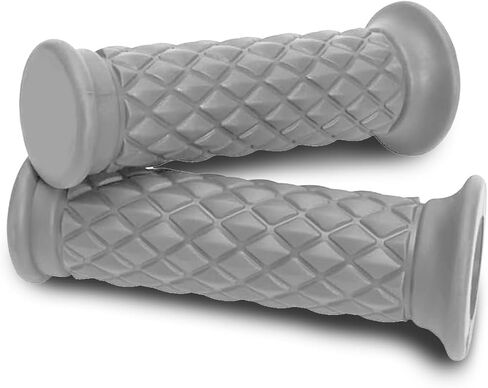 2 PCS Motorcycle Hand Grips, Non Slip Rubber Bar for 7/8" 22mm/24mm Handles, Vintage Motorbike Thruster Grip with Open End, Universal for Motocross Scooter Dirt Bike (Black) in Kuwait