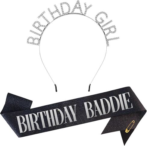 Birthday Baddie Headband and Sash in Kuwait