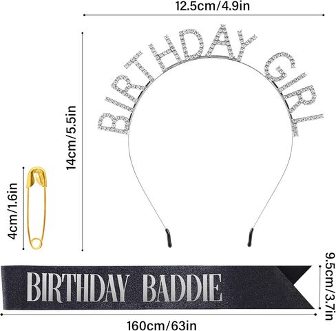 Birthday Baddie Headband and Sash in Kuwait