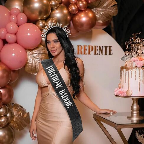 Birthday Baddie Headband and Sash in Kuwait