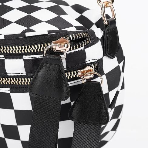 أكياس Crossbody Lushandy Checkered للنساء ، Bum Bag Nylon Cheghered Counter Bag Based Hobo Crossbody للسفر in Kuwait