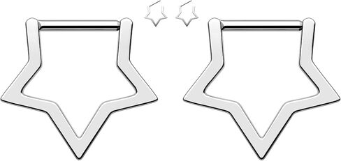acun y2k stainless steel star carabiner septum ring star septum fricker pistrice tove rings conch helix arcings for womens in Kuwait