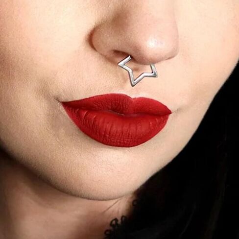 acun y2k stainless steel star carabiner septum ring star septum fricker pistrice tove rings conch helix arcings for womens in Kuwait