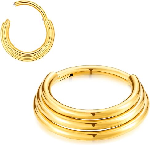 2pcs 16g مفصلية الحاجز الفرس الحلقة الدائرية أقراط هي hypoallergenic percing المجوهرات in Kuwait