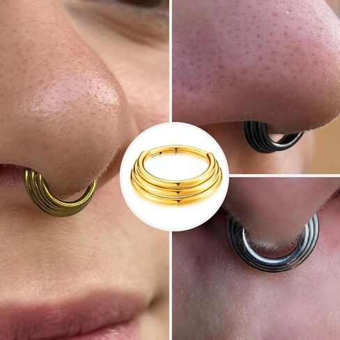 2pcs 16g مفصلية الحاجز الفرس الحلقة الدائرية أقراط هي hypoallergenic percing المجوهرات in Kuwait