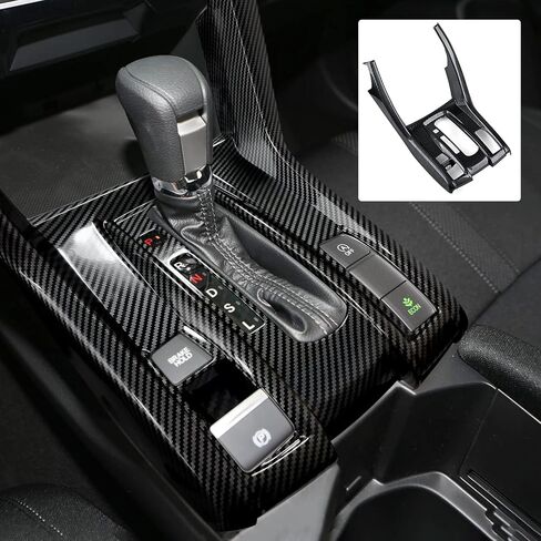 Gear Shift Panel Frame Decals for 10th Gen Honda Civic 2016 2017 2018 2019 2020 2021 Accessories ABS Carbon Fiber Stickers in Kuwait