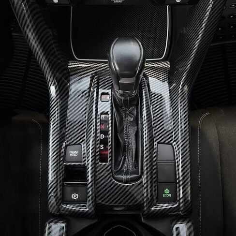 Gear Shift Panel Frame Decals for 10th Gen Honda Civic 2016 2017 2018 2019 2020 2021 Accessories ABS Carbon Fiber Stickers in Kuwait