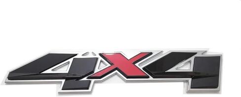 1PC Fender Rear 4x4 Emblem 3D Badge Nameplate Letter Decal Replacement for 2007-2023 Sierra Canyon Colorado 1500 2500 HD 3500 HD (Chrome Red) in Saudi Arabia