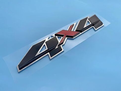 1PC Fender Rear 4x4 Emblem 3D Badge Nameplate Letter Decal Replacement for 2007-2023 Sierra Canyon Colorado 1500 2500 HD 3500 HD (Chrome Red) in Saudi Arabia